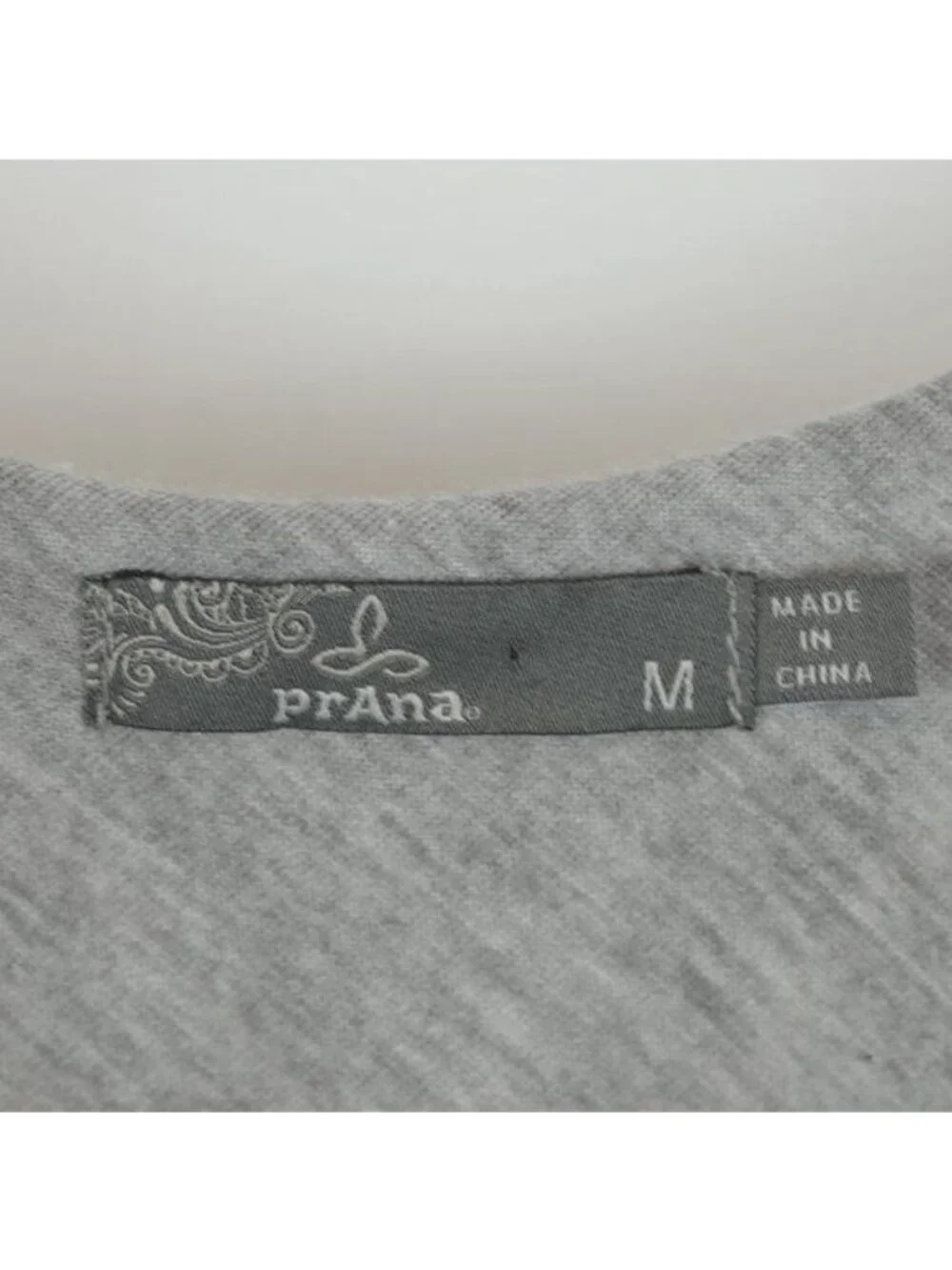 Prana Seacoast Women's Medium Gray & White Striped Cotton Racerback A-Line Dress